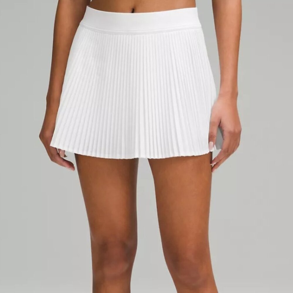 NWT LULULEMON Varsity HR Pleated Tennis Skirt White 12